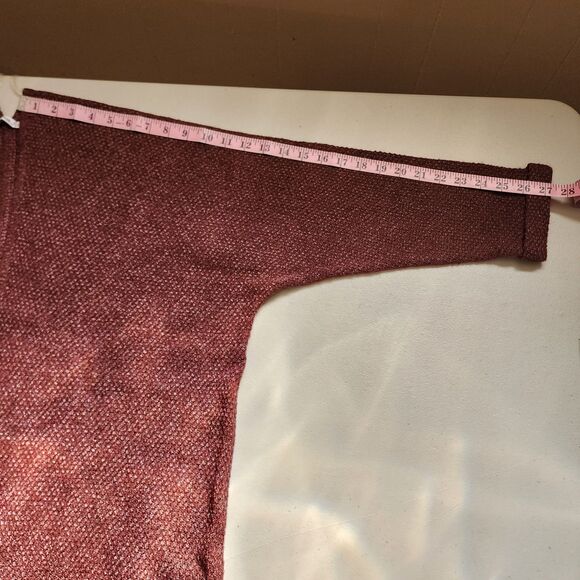 Pink Clover Sweater Womens XL Maroon Stitch Fix Cardigan Open Front Cuff Sleeves - Picture 8 of 9